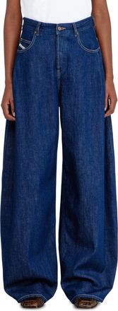 Diesel Relaxed Jeans - 1987 D-Khelz - Jeans - Woman - Blue