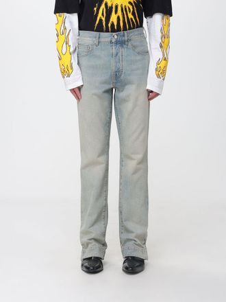 Amiri Jeans straight in denim di cotone con logo metallico posteriore