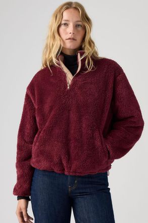 Levi's Sudadera de sherpa con cremallera de un cuarto Gemma - Mujer - XS - P&uacute;rpura / Tawny Port