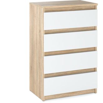 OEM C&oacute;moda 60 Cm 4s Roble Sonoma Blanco Mueble Para Tv Mueble De Sal&oacute;n