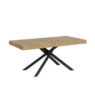 Itamoby Mesa extensible 90x160/264 cm efecto madera roble natural, hierro