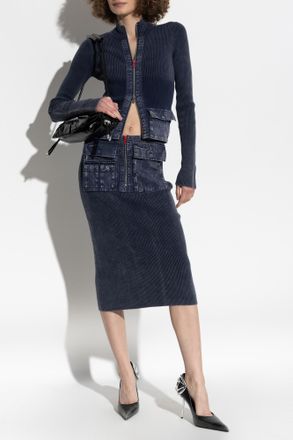 Diesel Skirt M-MERYN, Womens, Navy Blue