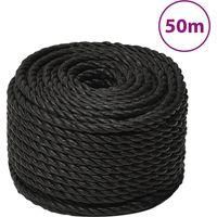 OEM Cuerda De Trabajo Negra, 14 Mm, 50 M, Polipropileno - Crezuo
