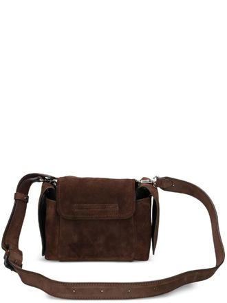 Vic Mati&eacute; suede crossbody bag - Brown