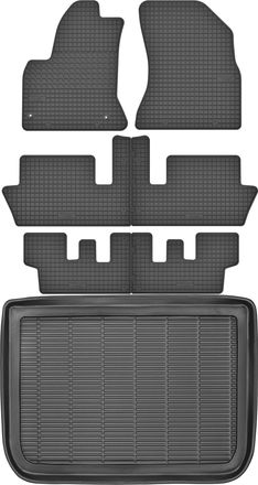 OEM Juego De Alfombrillas De Goma Para Citro&euml;n C4 Picasso Minivan (2006-2013) + Alfombrilla Para El Maletero