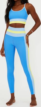 Beach Riot Mariella Legging In Marina Blue Colorblock