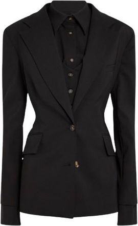 A.W.A.K.E. A.W.A.K.E Mode Cut-Out Tailored Blazer With Shirt and Vest Insert Size XS