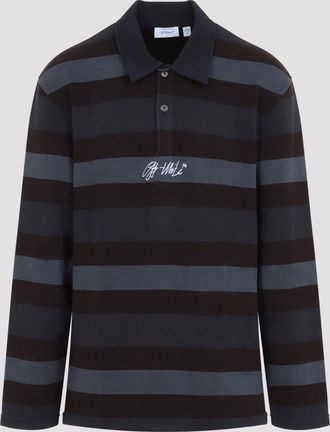 Off-white Uit witte beroerte Ontspan L/S Polo
