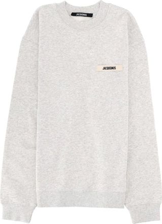Jacquemus Hoodies & sweatvesten, Heren, Grijs, L, Katoen, Le Sweatshirt Gros Grain