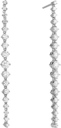 Lana Jewelry 14K Gold & Diamond Linear Drop Earrings in White Gold at Nordstrom