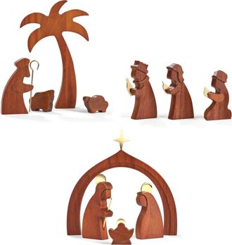Nambé 11-Piece Wood Nativity Set in Brown at Nordstrom