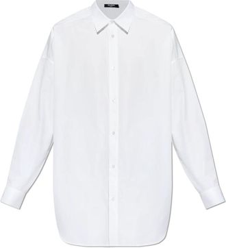 Balmain Klassiek Overhemd - Heren - Zakelijke Overhemden - Wit - 2XL - Katoen - Overhemden