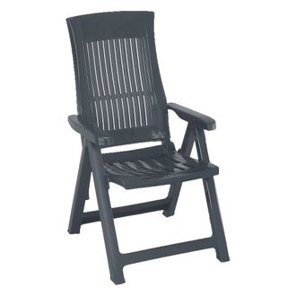 Dmora Dmora Fauteuil Pliant Multi-positions, Made In Italy, 58 X 62 X 108 Cm, Couleur Verte