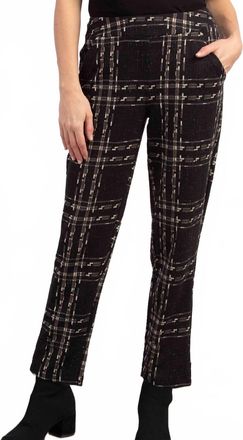 Habitat Windowpane Slim Ankle Pant In Black Plaid