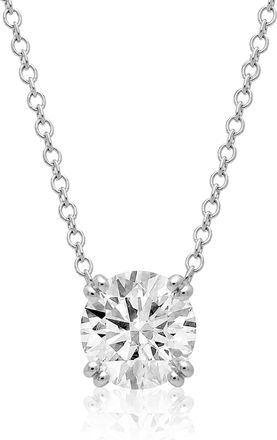 MAX + STONE 10K Yellow or White Gold Solitaire Round Pendant Embellished with Swarovski Zirconia Various Sizes