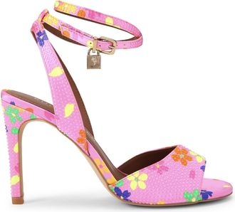 Kurt Geiger Womens Brixton Ankle Strap Sandals - Pink Fabric - Size UK 8