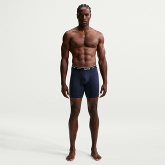 Nike Mens Essential Cotton Stretch Boxer Briefs (3-Pack) in Black | KE1282-475