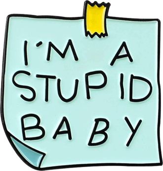 Generic Lapel Brooches Pin Jewelry, Funny Dialogue Message Notes Memory Card Enamel Brooch Pin Unisex Jeans Collar Badge Jewelry for DIY Clothing Bags Backpac