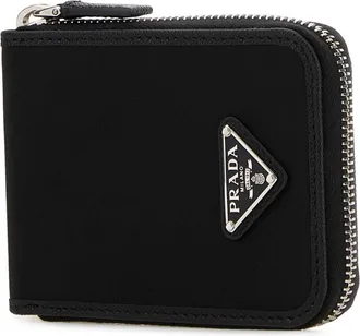 Prada Mens Lampo Wallet Black Fabric