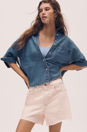Maeve Mabel Boxy Denim Shirt by Maeve Top