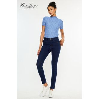 Kancan Bev High Rise Ankle Skinny Jeans in Dark Wash at Nordstrom, Size 31