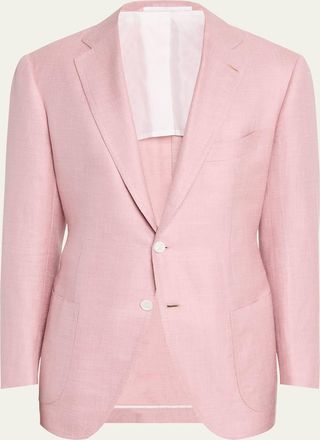 Cesare Attolini Mens Cashmere, Silk and Linen Single-Breasted Sport Coat