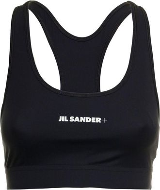 Jil Sander Black Print Logo Top