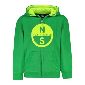 North Sails Hooded Full-Zip Sweatshirt - male - North Sails - Kids Sweatshirts - Green - 10 Y - Kids