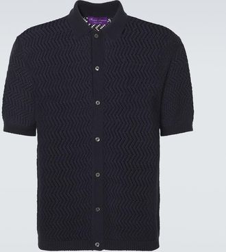 Ralph Lauren Purple Label Chevron cotton polo shirt