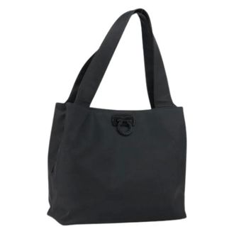 Ferragamo Pre-owned Tote Bags, female, Black, Size: ONE SIZE Pre-owned Nylon Tote