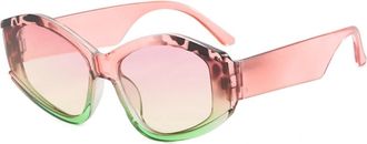 Generic Women Outdoor Driving Sunglasses Vacation Sports Men Decorative Sun Glasses(Pink)