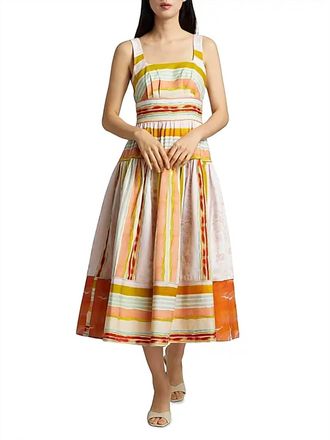 Hunter Bell Mara Midi Dress In Abstract Stripe