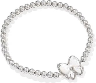 Kendra Scott Womens Haley Bow Bracelet In Mop/rhodium