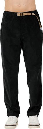 White Sand Pantalon van glad fluweel - Heren - Straight fit broeken - Zwart - S - Broeken
