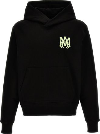 Amiri Mens M.A Logo Hoodie in Black Cotton - Size Small