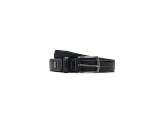 Izod Elastic Power Stretch Leather Belt Mens Belts Black : MD (34-36)