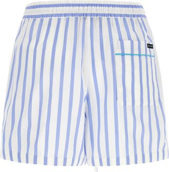 Dolce & Gabbana Striped Cotton Bermuda Shorts - Blue