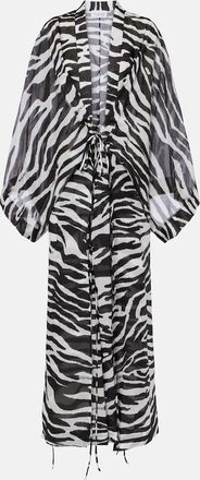 The Attico Zebra-print cotton muslin kaftan