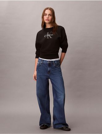 Calvin Klein Jeans Calvin Klein Womens Low Rise Baggy Jeans - Blue - 24W x RL