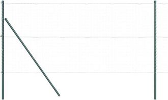 vidaXL Vidaxl - Fence Post 26 pcs Green 3.2 x 3.2 x 150 cm Steel