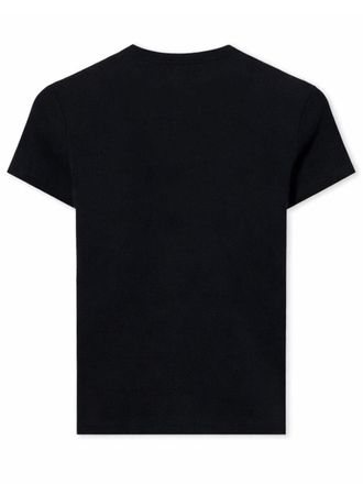 Off-white Logo-Embroidered Cotton T-Shirt - Black