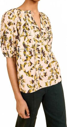 Ulla Johnson Loli Short Sleeve Blouse In Lucent