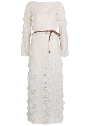 Zimmermann Patience Floral-embroidered Cotton Maxi Dress - Ivory - 4 (UK 16 / XL)