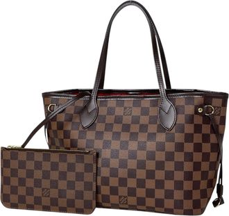 Louis Vuitton Brown Damier Canvas Handbag Pouch Tote Bag (Pre-Owned)