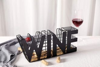 OEM Soporte De Corcho Met&aacute;lico Para Pared - 34 Cm De Largo - Almacenamiento De Corcho + Soporte Para Vasos - Para El Hogar, La Cocina, Bodas