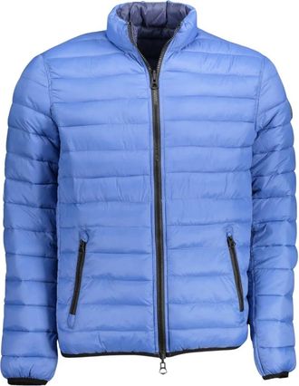 U.S.Polo Association Blauwe Nylon Heren Omkeerbare Jas - Heren - Winterjassen - Blauw - XL - Nylon - Jassen
