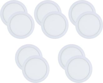 Forlight Forlight Easy Circular - 10 Downlights Con Led Integrado 6000k Para Iluminar Hacia Abajo On/off &Oslash;30cm Color Blanco