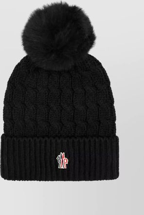 Moncler cable-knit wool beanie
