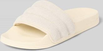 adidas Badeschuhe mit echtem Leder-Besatz Modell ADILETTE NOSHOWER in Beige, Gr&ouml;&szlig;e 40,5
