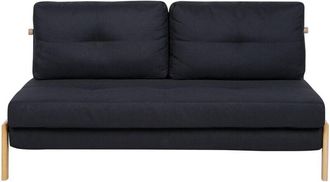Beliani Beliani - Modern Scandinavian Fabric 2-Person Sleeper Sofa Black Edland